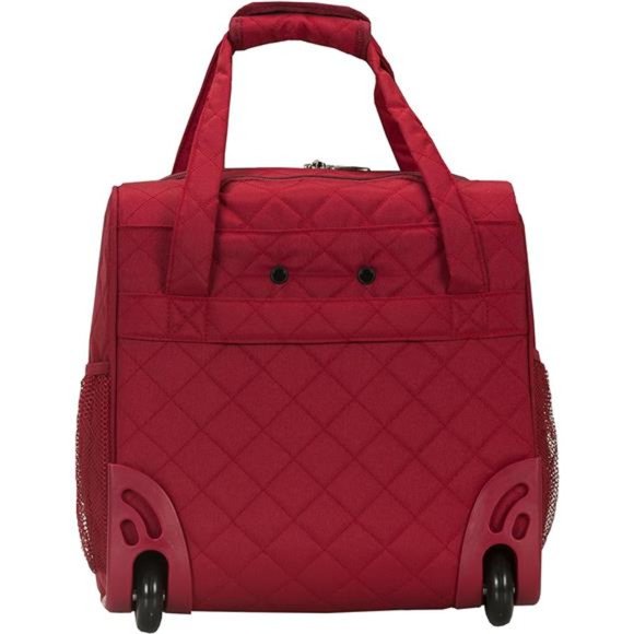 Upright Wheeled Underseater Luggage, Red, Carry-On 15-Inch - Picture 4 of 7